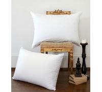 Sienna Shaun Duck Feather and Down Pillow Set - Enhanced Filling for Plush Comfort White, Set of 2