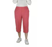 Sienna Shaun Ladies Cotton Jersey Capri Trousers, 3/4 Length, Elastic Back, Summer Casual Pants with Pockets (Coral, 16)