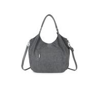 Sienna Shaun Ladies Large Shoulder Bag - Tassel Design Handbag with Double Handles & Crossbody H380 (Grey)