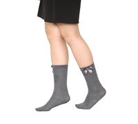 Sienna Shaun Pack of 3 Elegant Bow Ankle Socks Soft 100% Cotton Comfort with Charming Bow Detailing. Ankle High Warm Socks With Stretchable Fabric Girls Socks (6-9, Grey)