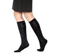 Sienna Shaun Pack of 3 Luxurious Fabric Knee High Socks Pure Cotton For School Girls Classic Comfort for School Uniforms Socks Knee High Thermal Winter Wear Warm Knee High Sock Pairs (4-6, Black)