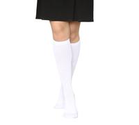 Sienna Shaun Pack of 6 Luxurious Fabric Knee High Socks Pure Cotton For School Girls Classic Comfort for School Uniforms Socks Knee High Thermal Winter Wear Warm Knee High Sock Pairs (9-12, White)