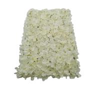 Sienna Shaun Silk Hydrangea Flower Wall Panel | 60cm x 40cm, Realistic Floral Backdrop for Weddings, Events, and Home Décor (Cream)