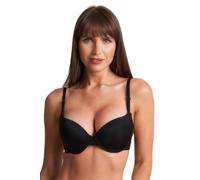 Sienna Shaun Women's Full Cup Padded Underwire T-Shirt Bra | Hook and Eye Closure for Enhanced Comfort (Black, 32 DD)