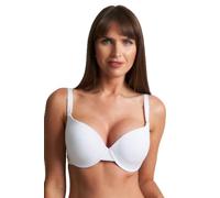 Sienna Shaun Women's Full Cup Padded Underwire T-Shirt Bra | Hook and Eye Closure for Enhanced Comfort (White, 34 DD)
