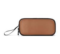 Sienna Solid Color Pure Plain Terracotta Nylon Large Pencil Bag High Capacity Pencil Case Organizer Stationery Bag for Middle School Adolescents