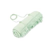 Sienna Tassel Beach Towel Lightweight Holiday Travel Bag Towel, Microfibre Gym, Swimming, Quick Dry Compact Roll Up Size and Easy Carry, Sage, 71x152cm