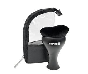 Sienna X Body Buffing Self Tan Brush | Angled Palm Brush | 100% Vegan Synthetic Hair | Black | For Tanning