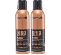 Sienna X Express Q10 Self Tan Mousse 200ml. Quick Drying Formula Enriched With Vitamin E. Fake Tan for Face and Body (Pack of 2)