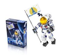 SIENON Astronaut Toy Building Kit for Kids and Adults-229pcs Building Block Astronaut Figure Holding the Flag with Movable Joints, DIY Spaceman Construction Toy City Space Building Set