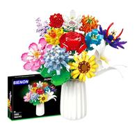 SIENON Flower Bouquet Building Set-1064 PCS 12 Kinds of Flowers Botanical Collection, Building Blocks Flower Brick Toy Craft Project for Home Room Décor Valentines’ Day Christmas Birthday