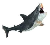 SIENON Large Shark Toys Megalodon 27CM, Marine Dinosaur Figure, Megalodon Shark Figurine, Deep Sea Creature Plastic Hand-Painted Ocean Animal Model for Bath Toy, Cake Topper, Collection