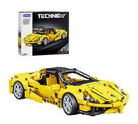SIENON Technic Super Sports Car Building Kit - Pull Back Race Car Toy, Collectible Model Supercar Building Set - Sports Vehicle Construction Toys for Kids, Girls & Boys Age 6+