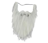 Siepificius Fake Beard Props Party Favors Funny Stage Performance Xmas Santa Claus Beard White 25x30 cm