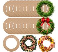 Sieral 40 Pcs Large Hanging Round Wreaths Christmas Wreath Form, 12 Inch
