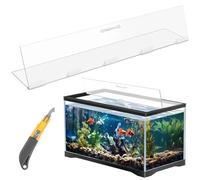 Sieral Aquarium Lid Polycarbonate Canopy Set Aquarium Cover Fish Tank Lid Without Center Brace with a Hook Knife(36 x 18 Inch)