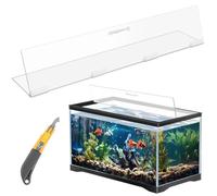 Sieral Aquarium Lid Polycarbonate Canopy Set Aquarium Cover Fish Tank Lid Without Center Brace with a Hook Knife (30 x 12 Inch)