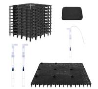 Sieral Under Gravel Filter for 20-29 Gallon Tanks, 10 Pcs 5.7'' x 5.7'' Plates, Under Gravel System for Clean Water, with 2 Uplift Tube and 1 Filter Cotton, for Fish Tank Fresh Water and Saltwater