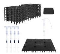 Sieral Undergravel Filter for 40-55 Gallon Tanks, 16 Pcs 5.7'' x 5.7'' Plates, Under Gravel System for Clean Water, with 4 Uplift Tube and 1 Filter Cotton, for Fish Tank Fresh Water and Saltwater