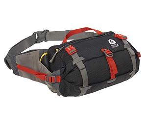Sierra Designs Flex Lumbar Waist Pack, 3-6L Peat, Hiking Waist Bag with Water Bottle Holder, Adjustable Volume, and More