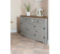 Sierra Grey & Pine Medium Sideboard Natural
