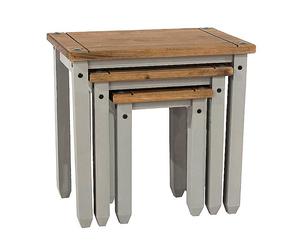 Sierra Grey & Pine Nest of Tables Natural