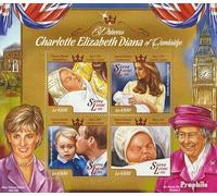 Sierra Leone 6098-6101 Sheetlet (complete. issue.) unmounted mint / never hinged ** MNH 2015 Princess Charlotte (Stamps for collectors) British royal family (Diana, Charles, Elisabeth ..)