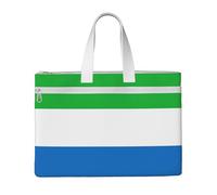 Sierra Leone flag 10.6 * 15 Inch Handheld Bag 2 Zipper Pockets Generous Capacity for Files - Ideal for dy and TravelWork,Stu