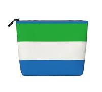 Sierra Leone Flag A Versatile Travel Makeup Bag, Ideal for Daily Routines and Business Journeys