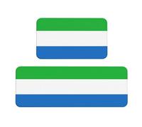 Sierra Leone Flag Christmas Kitchen Mats, 2pcs Cushioned Kitchen Mats for Floor, Non Slip Mat for Kitchen, Floor