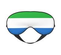 Sierra Leone Flag Double Sided Sleep Mask Soft Comfortable Light Blocking Eye Cover for Night Rest