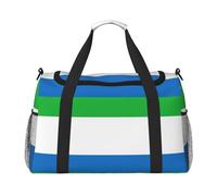 Sierra Leone Flag Foldable Travel Duffel Bag Tote Carry On Luggage Bag For Weekend Getaways, For Spontaneous Trips, Black, One Size, Black, One Size