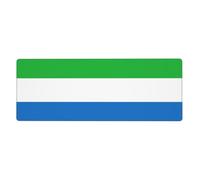 Sierra Leone Flag Gaming Desk Mat, Wide Surface Desk Pad for Keyboard, Mouse and Improved Gaming Stability