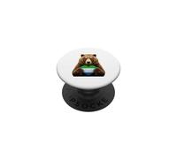 Sierra Leone Flag Heart Pride Heritage Bear Sierra Leonean PopSockets Adhesive PopGrip