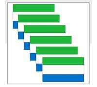 Sierra Leone Flag Laptop Stickers Pack of 6 (50 x 33mm) Waterproof SLE Labels for Van Fridge Bike Helmet Packwith® #P1170