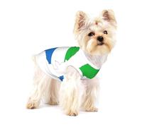 Sierra Leone Flag Map Print Dog Shirt,Dog Shirt Vest for Small Breeds Like Chihuahuas,Yorkies, and Puppies