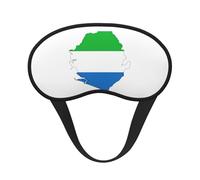 Sierra Leone Flag Map Print Sleep Mask, Eye Sleeping Mask for Women and Men for Total Darkness, Reduces Puffy Eye Mask