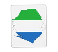 Sierra Leone Flag Map Print Small Desk Pad,Rubber Base with Precision Stitched Edges,Perfect for Office,Gaming
