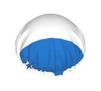 Sierra Leone Flag Map Printed Large Shower Cap, Double Layer Hair Protector For Facial Care, Reusable Hair Wrap