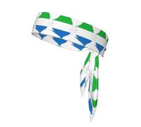 Sierra Leone Flag Map Sports Head Tie Beach Summer Tropical Tie Sweatband Headband Men Women Elastic Moisture for Running