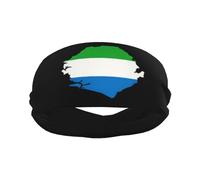 Sierra Leone Flag Map Sports Sweatbands for Men Women, Non Slip Elastic Wristbands Headbands for Basketball Te