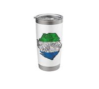 Sierra Leone Flag Map Stainless Steel Insulated Tumbler