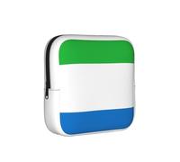 Sierra Leone Flag Period Proof Storage Bag-Feminine Hygiene Travel Case for Sanitary Pads, Discreet Mensural Pouch for Purse Office