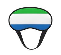 Sierra Leone Flag Print Adjustable Eye Cover for Sleeping, Comfortable, Pressure-Free and Breathable Sleeping Masks