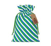 Sierra Leone flag Print Christmas Drawstring Gift Bags,Gift Wrapping Bag for Xmas Holiday Birthday Party