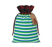 Sierra Leone flag Print Christmas Drawstring Gift Bags,Gifts Wrapping Bag for Birthday Holiday Xmas Party