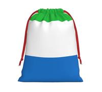 Sierra Leone Flag Print Drawstring Gift Decor Bag Reusable Birthday Wedding Anniversaries Daily Storage