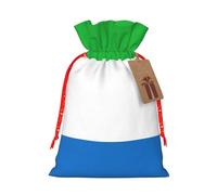 Sierra Leone Flag Print Drawstring Gift Decor Bags Reusable Pouches For Presents Birthday Party Favors