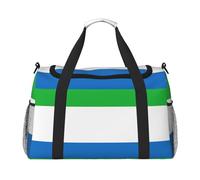 Sierra Leone Flag Print Duffel Bag for Travel Weekender Overnight Carry On Bag Women Men Gym Luggage Bag Carry on