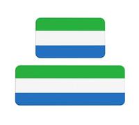 Sierra Leone Flag Print Kitchen Mats for Floor,Kitchen Rugs Set,for Various Indoor and Outdoor Spaces